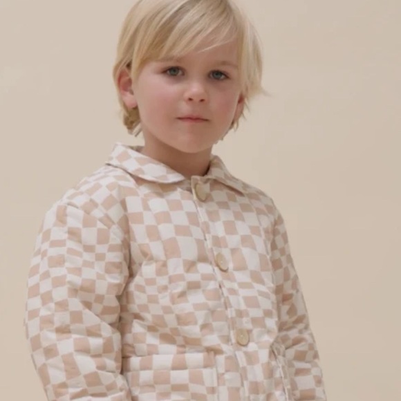 Rylee + Cru Noelle Wave Checkered Girl Jacket 6-7 8-9 years - Picture 8 of 8